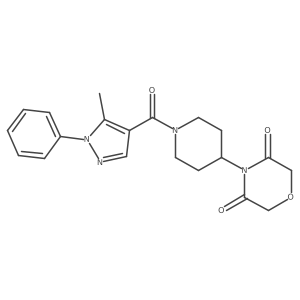 4-(1-(5-methyl-1-phenyl-1H-pyrazole-4-carbonyl)piperidin-4-yl)morpholine-3,5-dione Structure