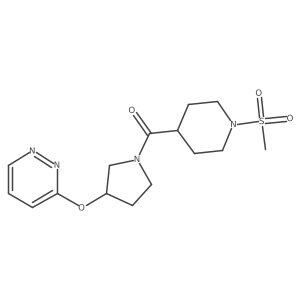 (1-(Methylsulfonyl)piperidin-4-yl)(3-(pyridazin-3-yloxy)pyrrolidin-1-yl)methanone Structure