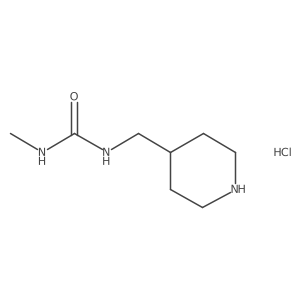 3-Methyl-1-[(piperidin-4-yl)methyl]urea hydrochloride Structure