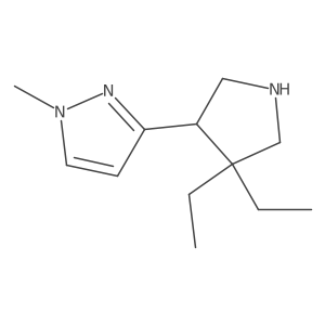 3-(4,4-Diethylpyrrolidin-3-yl)-1-methyl-1H-pyrazole结构式