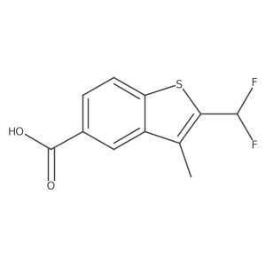 2-(Difluoromethyl)-3-methyl-1-benzothiophene-5-carboxylic acid结构式