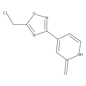 4-(5-(chloromethyl)-1,2,4-oxadiazol-3-yl)pyridin-2(1H)-one Structure
