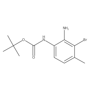 (2-Amino-3-bromo-4-methyl-phenyl)-carbamic acid tert-butyl ester结构式