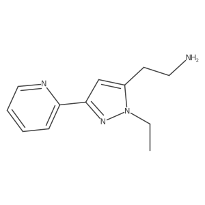 2-(1-ethyl-3-(pyridin-2-yl)-1H-pyrazol-5-yl)ethan-1-amine Structure