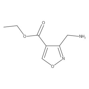 Ethyl 3-(aminomethyl)-1,2-oxazole-4-carboxylate结构式