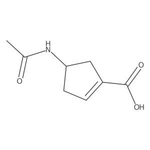 4-Acetamidocyclopent-1-ene-1-carboxylic acid结构式