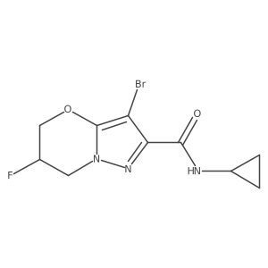 (S)-3-Bromo-N-cyclopropyl-6-fluoro-6,7-dihydro-5H-pyrazolo[5,1-B][1,3]oxazine-2-carboxamide Structure