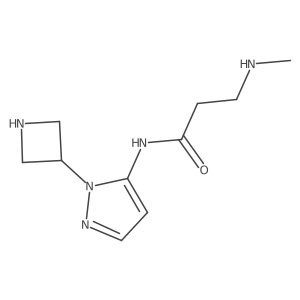 N-[1-(azetidin-3-yl)-1H-pyrazol-5-yl]-3-(methylamino)propanamide结构式