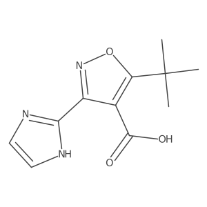 5-tert-butyl-3-(1H-imidazol-2-yl)-1,2-oxazole-4-carboxylic acid结构式
