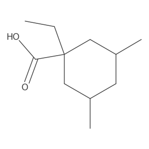 1-Ethyl-3,5-dimethylcyclohexane-1-carboxylic acid Structure