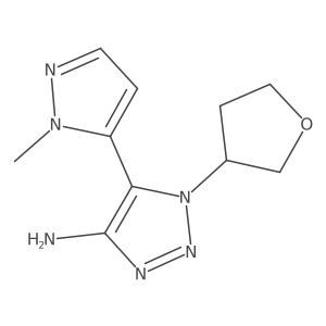 5-(1-methyl-1H-pyrazol-5-yl)-1-(oxolan-3-yl)-1H-1,2,3-triazol-4-amine结构式