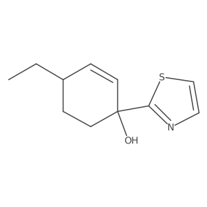 4-Ethyl-1-(1,3-thiazol-2-yl)cyclohex-2-en-1-ol结构式