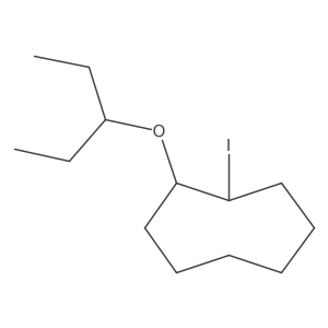 1-Iodo-2-(pentan-3-yloxy)cyclooctane结构式