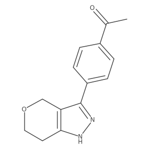 1-(4-{2H,4H,6H,7H-pyrano[4,3-c]pyrazol-3-yl}phenyl)ethan-1-one Structure