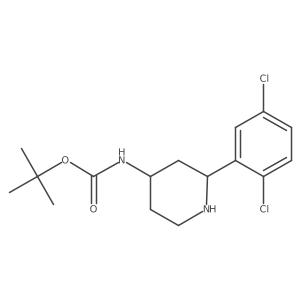 tert-butyl N-[2-(2,5-dichlorophenyl)piperidin-4-yl]carbamate Structure