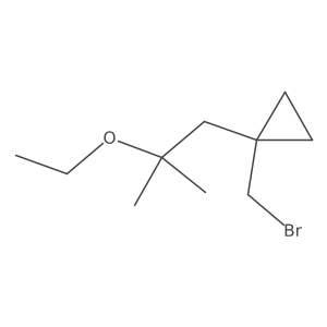 1-(Bromomethyl)-1-(2-ethoxy-2-methylpropyl)cyclopropane Structure