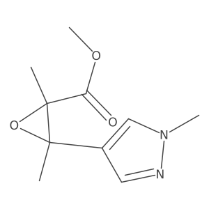 methyl 2,3-dimethyl-3-(1-methyl-1H-pyrazol-4-yl)oxirane-2-carboxylate结构式