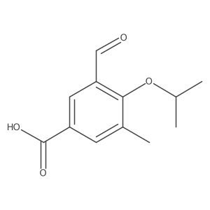 3-Formyl-5-methyl-4-(propan-2-yloxy)benzoic acid结构式