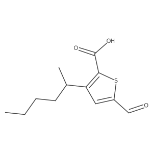 5-Formyl-3-(hexan-2-yl)thiophene-2-carboxylic acid Structure