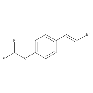 1-(2-Bromoethenyl)-4-[(difluoromethyl)sulfanyl]benzene Structure