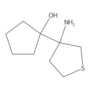 1-(3-Aminothiolan-3-yl)cyclopentan-1-ol Structure