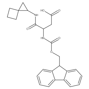 3-({[(9H-fluoren-9-yl)methoxy]carbonyl}amino)-3-({spiro[2.3]hexan-1-yl}carbamoyl)propanoic acid Structure