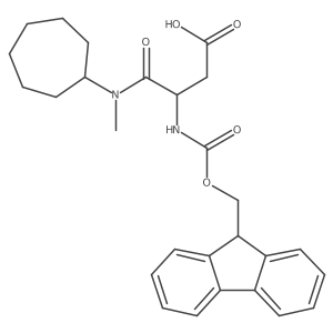 3-[cycloheptyl(methyl)carbamoyl]-3-({[(9H-fluoren-9-yl)methoxy]carbonyl}amino)propanoic acid结构式
