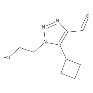 5-cyclobutyl-1-(2-hydroxyethyl)-1H-1,2,3-triazole-4-carbaldehyde结构式