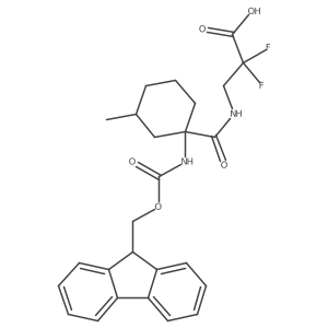 3-{[1-({[(9H-fluoren-9-yl)methoxy]carbonyl}amino)-3-methylcyclohexyl]formamido}-2,2-difluoropropanoic acid Structure