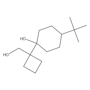 4-Tert-butyl-1-[1-(hydroxymethyl)cyclobutyl]cyclohexan-1-ol结构式