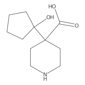 4-(1-Hydroxycyclopentyl)piperidine-4-carboxylic acid Structure