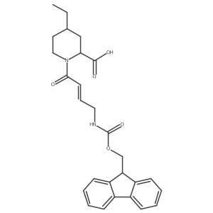 4-ethyl-1-[4-({[(9H-fluoren-9-yl)methoxy]carbonyl}amino)but-2-enoyl]piperidine-2-carboxylic acid结构式