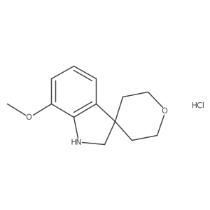 7-Methoxy-1,2-dihydrospiro[indole-3,4'-oxane]hydrochloride结构式