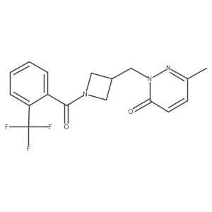 6-Methyl-2-({1-[2-(trifluoromethyl)benzoyl]azetidin-3-yl}methyl)-2,3-dihydropyridazin-3-one结构式
