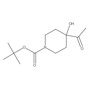 tert-Butyl 4-acetyl-4-hydroxypiperidine-1-carboxylate Structure