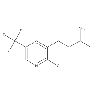 (2S)-4-[2-chloro-5-(trifluoromethyl)pyridin-3-yl]butan-2-amine结构式