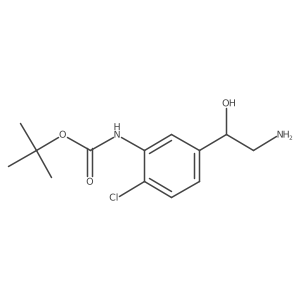 tert-butyl N-[5-[(1S)-2-amino-1-hydroxy-ethyl]-2-chloro-phenyl]carbamate结构式