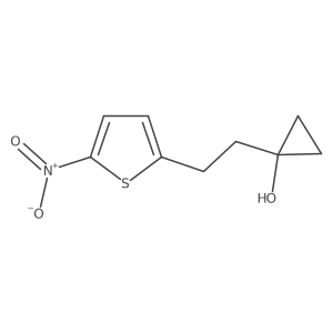 1-[2-(5-Nitrothiophen-2-yl)ethyl]cyclopropan-1-ol Structure