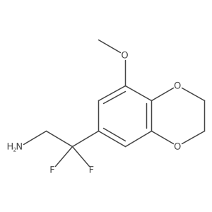 2,2-Difluoro-2-(8-methoxy-2,3-dihydro-1,4-benzodioxin-6-yl)ethan-1-amine Structure