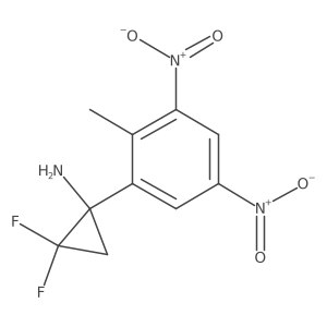 2,2-Difluoro-1-(2-methyl-3,5-dinitrophenyl)cyclopropan-1-amine Structure