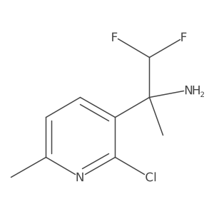 2-(2-Chloro-6-methylpyridin-3-yl)-1,1-difluoropropan-2-amine Structure