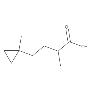 2-Methyl-4-(1-methylcyclopropyl)butanoic acid结构式