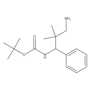 tert-butyl N-(3-amino-2,2-dimethyl-1-phenylpropyl)carbamate结构式