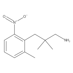 2,2-Dimethyl-3-(2-methyl-6-nitrophenyl)propan-1-amine结构式