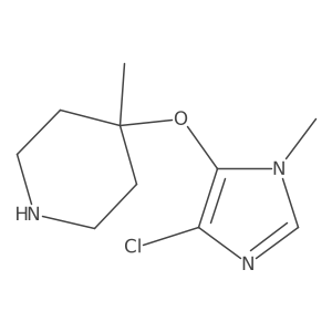 4-[(4-chloro-1-methyl-1H-imidazol-5-yl)oxy]-4-methylpiperidine结构式