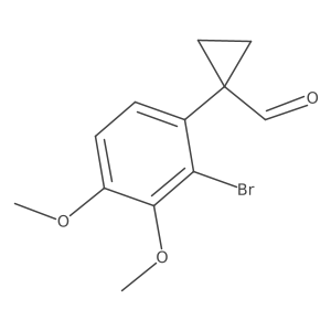 1-(2-Bromo-3,4-dimethoxyphenyl)cyclopropane-1-carbaldehyde结构式