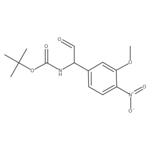 tert-butyl N-[1-(3-methoxy-4-nitrophenyl)-2-oxoethyl]carbamate Structure