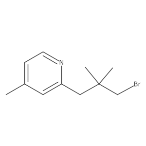 2-(3-Bromo-2,2-dimethylpropyl)-4-methylpyridine结构式