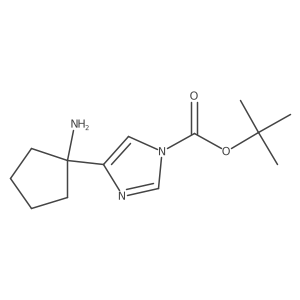 tert-butyl 4-(1-aminocyclopentyl)-1H-imidazole-1-carboxylate结构式