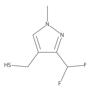 [3-(difluoromethyl)-1-methyl-1H-pyrazol-4-yl]methanethiol结构式